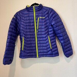 Marmot Quasar Women’s Down Jacket M Purple/Lime 850 Fill